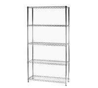Scaffale libreria 5 ripiani per esterno 35x90xh177 cm inox zincato Outdoor cromo