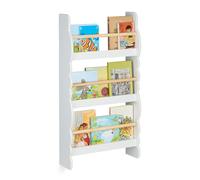 Scaffale Libreria Bambini Mensole 3 Ripiani Parete Libri Giochi 80x42,5x14 cm