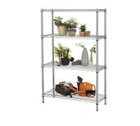 Scaffale libreria espositore cm36x90xh137 Kg100 kit 4 piani filo acciaio zincato