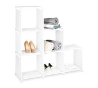 (TG. 30x106x109 cm) Relaxdays 10020574_49 Scaffale/Libreria per Interni, Bianco,