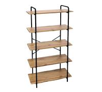 SCAFFALE LIBRERIA METALLO 5 RIPIANI LEGNO MODERNO Casa Ufficio Bagno 1448034cm