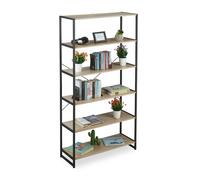 Scaffale Libreria moderna Mensola multiuso 6 ripiani Mobile multiuso 25,5 kg