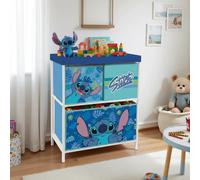Scaffale Lilo & Stitch Disney 53x30x60cm con 3 Contenitori in Tessuto