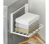 Scaffale magnetico per lavatrici, porta asciugamani magnetico, per asciugatrice, 40,5 x 25 cm, organizer per lavatrice, per grucce, asciugamani, biancheria sporca (bianco)