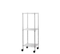 SCAFFALE BRIXO MANHATTAN 3 PIANI 35x35x90H Cm CON RUOTE GIREVOLI