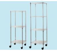 SCAFFALE BRIXO MANHATTAN 3 PIANI 35x35x90H Cm CON RUOTE GIREVOLI