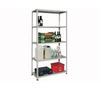 SCAFFALE METALLICO ACCIAIO BRIXO GENIUS 5 PIANI RIPIANI L90xP40xH180 250 KG