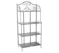 SCAFFALE METALLO 4 RIPIANI SALOTTO CUCINA BAGNO INGRESSO PIANTE H 160 6032 CM