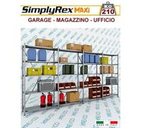 Scaffale Metallo KIT SIMPLYREX Garage, Magazzino, Archivio - cm.L.400xP.50xH250