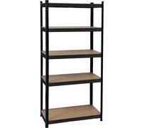 Scaffale Metallo Libreria Scaffali Metallici 5 Ripiani Legno MDF 90x40x180h cm