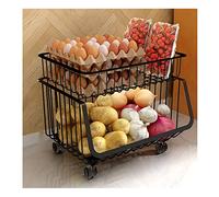 Scaffale mobile da cucina con ruote, organizer multistrato per una facile scaffalatura dal pavimento al soffitto