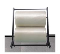 Scaffale mobile di stoccaggio del tessuto con il palo regolabile e le ruote frenabili per l'organizzazione del rotolo del vinile