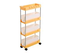 Scaffale mobile per libreria, carrello portaoggetti multistrato dal pavimento al soffitto, per cucina e bagno, scaffalatura a cassetto, design salvaspazio (colore: E)