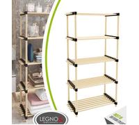 SCAFFALE MODULARE 5 RIPIANI LEGNO CUCINA BAGNO INGRESSO MODERNO 1172856 cm