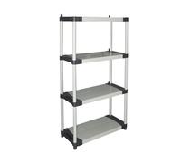 Mongardi Scaffale modulare 4 ripiani 80x40x168 cm Portata max 80 kg Grigio – 7123C04
