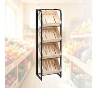 Scaffale multi-livello da terra, cestino per frutta, verdura e snack