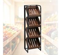 Scaffale multi-livello da terra, cestino per frutta, verdura e snack