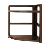Scaffale multifunzionale in legno a 2 strati design angolare soluzione di archiviazione desktop salvaspazio supporto angolare per case e ufficio espositore multiuso