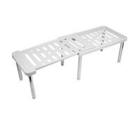 Scaffale Multifunzione Allungabile in PP e Acciaio Inox per Cucina e Bagno | Design Regolabile e Retrattile, Soluzione Ordinata per Soggiorno e Camera da Letto, Supporto Versatile per Oggetti