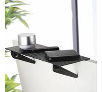 Scaffale multifunzione regolabile per schermo TV progettato per router e piccoli oggetti domestici con bordi protettivi morbidi (dimensioni S) nere