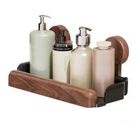 Scaffale multiuso per il bagno con drenaggio non perforato, design ad angolo, materiale acrilico e senza tracce, adatto per vari spazi domestici (B)