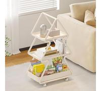 Scaffale natalizio a 2/3 ripiani, struttura in metallo robusto, comodino per soggiorno, camera da letto, decorazione per le vacanze