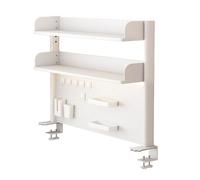 Scaffale organizer da scrivania con 3 ripiani con morsetto sul design per accessori da tavolo sopra o sotto la scrivania soluzione di archiviazione