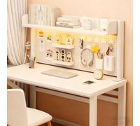 Scaffale organizer da scrivania, stazione di lavoro per pannello forato da scrivania, accessori per computer, pannello privacy libreria desktop, scaffale per esposizione