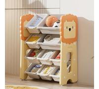 Scaffale organizer per giocattoli per asilo e adolescenti, libreria a più scomparti per animali di peluche e decorazione per bambini, ampia unità verticale