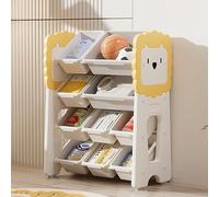 Scaffale organizer per giocattoli per asilo e adolescenti, libreria a più scomparti per animali di peluche e decorazione per bambini, ampia unità verticale