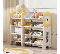 Scaffale organizer per giocattoli per asilo e adolescenti, libreria a più scomparti per animali di peluche e decorazione per bambini, ampia unità verticale