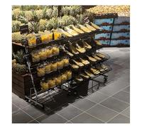 Scaffale organizer per snack a 3 livelli, espositore al dettaglio per supermercati, versatile per bevande, verdure e patatine fritte (60 x 35 x 95 cm) - Perfetto per minimarket