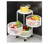 Scaffale organizer rotondo rotante multistrato da cucina scaffale portaoggetti per frutta e verdura, scaffale per la casa, scaffale per riporre oggetti per la casa, carrello portaoggetti a torre