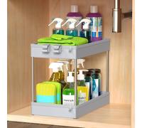 Scaffale Organizer sottolavello cestino per ripiano bagno portaoggetti