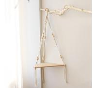 Scaffale pensile in macramè Scaffale galleggiante Scaffale per fioriera