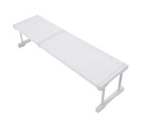 Scaffale per armadio espandibile Pianto organizzatore di stoccaggio regolabile per l'armadio da cucina sotto il lavandino in acciaio carbone ABS pp 24 cm di larghezza 22 cm altezza (Lunghezza 27-38