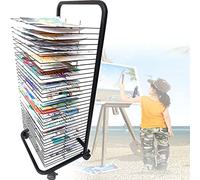 Scaffale per asciugare le immagini, con 4 ruote, formato A3/8K, per pittura a olio, asciugatura, per scuole e arte, 35 strati