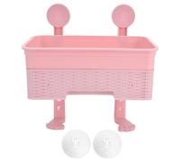 Scaffale per bagno montato a parete a doppio strato portabolitura design con cassetto per toilette cucina in cucina organizzazione moderna stile semplice in stile 27x15x30cm (Rosa)