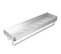 Scaffale per Bagno W Monte Spazio in Alluminio Schema a Strato Singolo Shampoo Shampoo Smetticino da 50 Cm Scaffale di Merce con Asta Sospesa e Ganci Cucina Shelfshampoo Stoccaggio Rapa (50 cm con