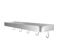 Scaffale per Bagno W Monte Spazio in Alluminio Schema a Strato Singolo Shampoo Shampoo Smetticino da 50 Cm Scaffale di Merce con Asta Sospesa e Ganci Cucina Shelfshampoo Stoccaggio Rapa (50 cm con
