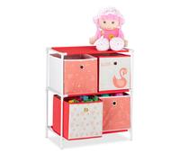 Scaffale per bambini con scatole Contenitore giochi cameretta 3 ripiani 15 kg