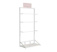 Scaffale per biancheria intima personalizzabile da pavimento, organizer per sciarpe e abbigliamento, espositore per reggiseni, mutandine, hijab e scialle di seta (oro, 130 x 40 x 65 cm)