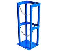 Scaffale per bombole di gas azoto, può contenere serbatoi di CO2 e O2 da 8/9/10 litri, staffa montabile a parete/pavimento con viti per cliniche (45 x 22 x 60 cm)