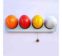 Scaffale per cappelli rigidi Scaffale di grande capacità per caschi di sicurezza con ganci, supporto da parete per caschi di sicurezza, per lo stoccaggio di grandi quantità(4 Grids,1pc)