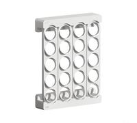 Scaffale per capsule di caffè con 20 fori, design elegante in ABS, per organizzare lo spazio della cucina (bianco)