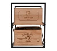 Scaffale per casse di vino ROMA - Due ripiani scorrevoli