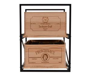 Scaffale per casse di vino ROMA - Due ripiani scorrevoli