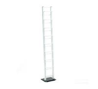 Scaffale per CD di Design Tower | 138x20 cm (HxP), Metallo con Base in Vetro | Elegante Porta CD, Porta CD Retro per Circa 126 CD, Supporto CD | Colore: Bianco
