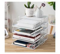 scaffale per documenti, Scaffale for documenti da scrivania for ufficio, scaffale multistrato, contenitore for cartelle, for dati, for archiviazione di file