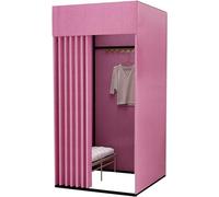 Scaffale per espositori spogliatoio quadrato rimovibile con tende oscuranti e telaio resistente, cabina per la privacy nello spogliatoio (rosa, 100 x 80 x 200 cm)